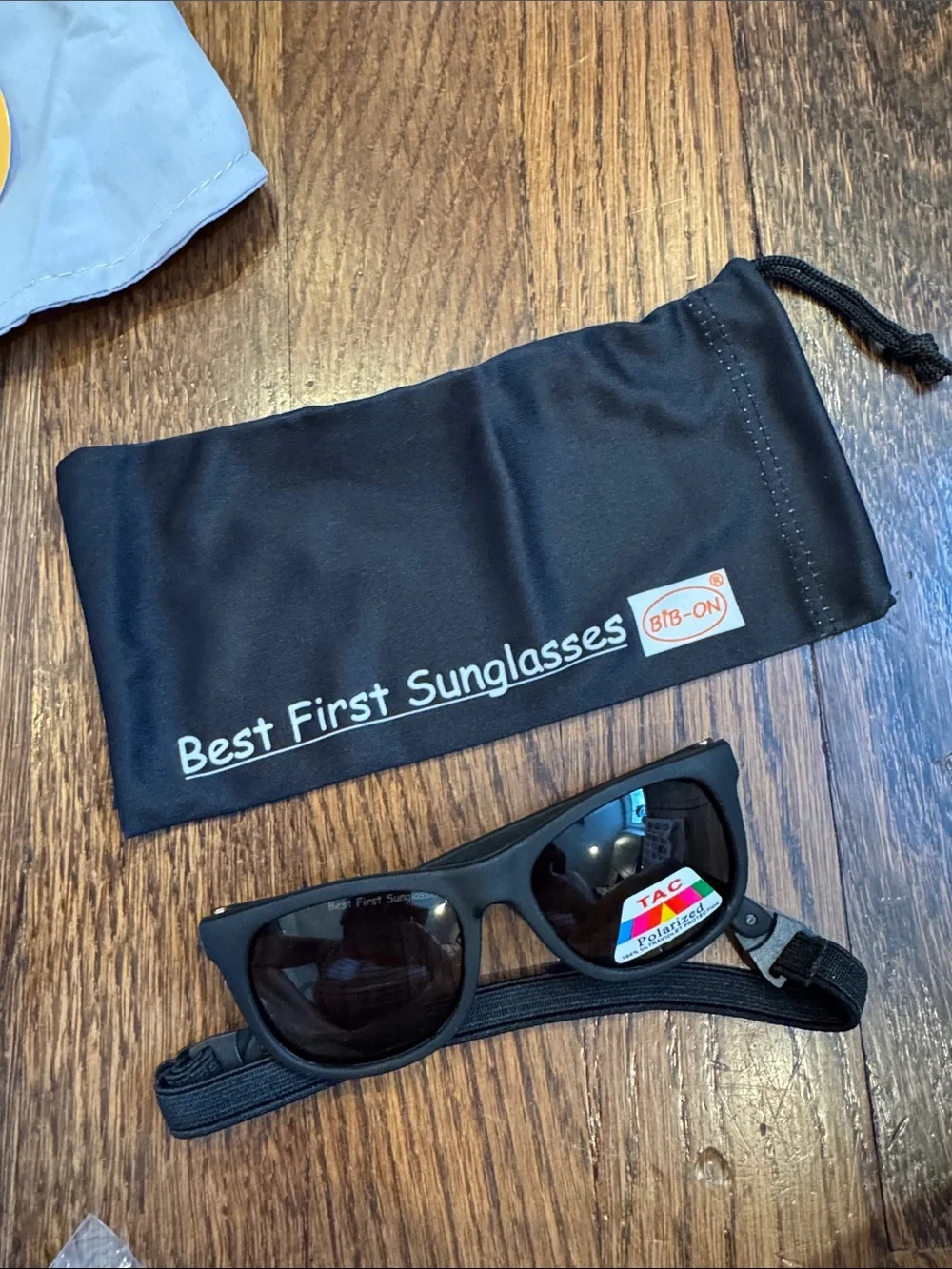 Baby 0-12 Months UPF 50+ Sun Hat and Sunglasses Set - Light Gray